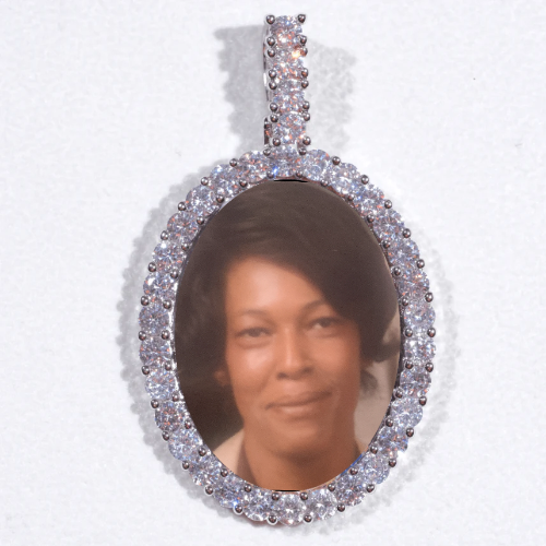 Large 3D Oval Custom Picture Pendant