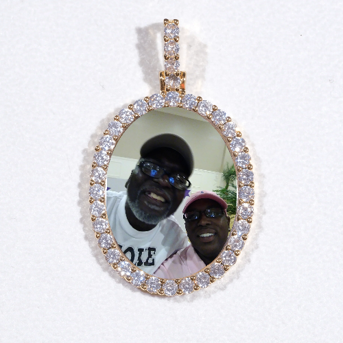 3D Oval Custom Picture Pendant