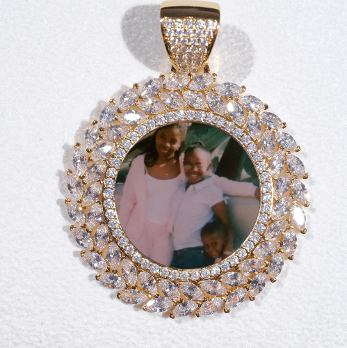 Large 3D Wheat Ear Custom Picture Pendant