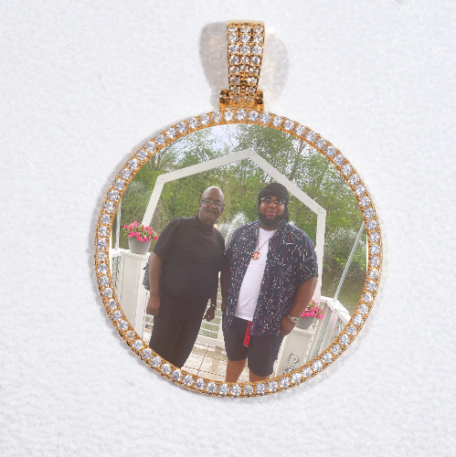 MEDIUM 3D CIRCLE CUSTOM PICTURE PENDANT