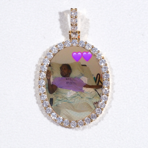 3D Oval Custom Picture Pendant