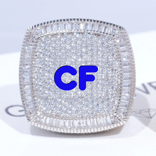 CUSTOM LETTER 3D ICED RING
