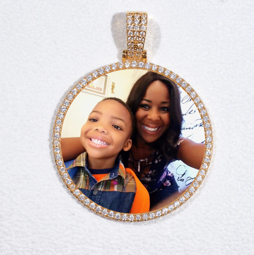 MEDIUM 3D CIRCLE CUSTOM PICTURE PENDANT