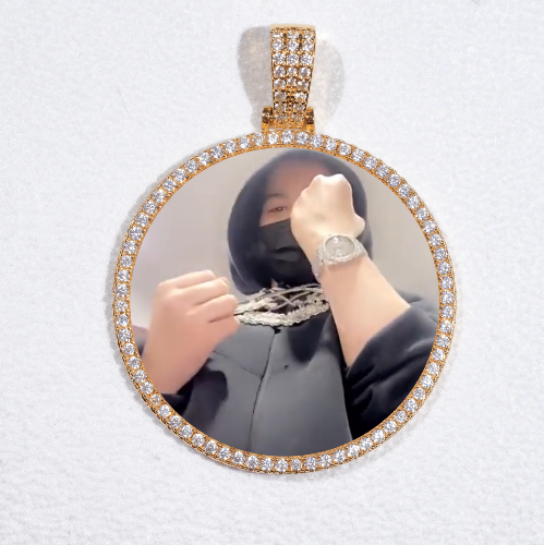 MEDIUM 3D CIRCLE CUSTOM PICTURE PENDANT