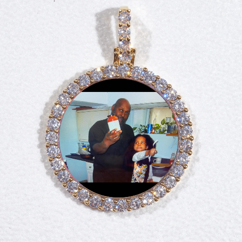 3D CIRCLE CUSTOM PICTURE PENDANT SMALL SIZE