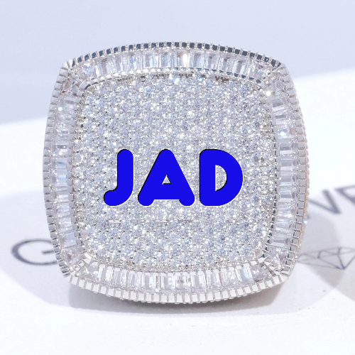 CUSTOM LETTER 3D ICED RING