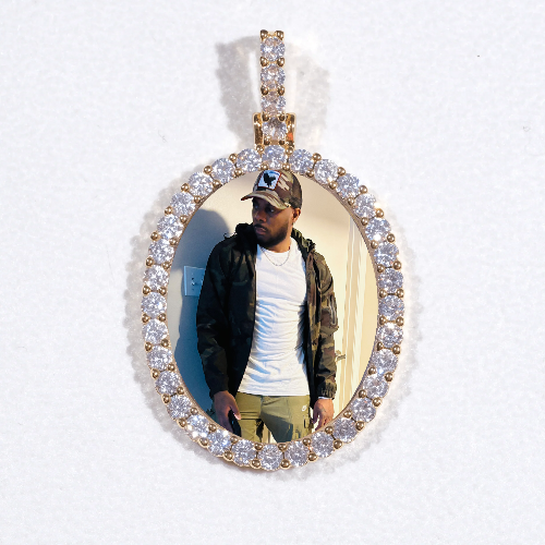 3D Oval Custom Picture Pendant
