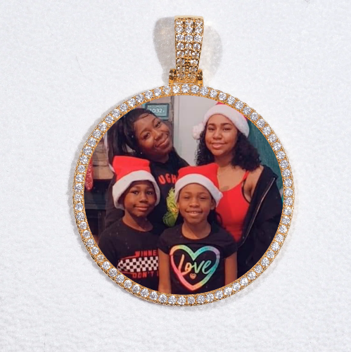 MEDIUM 3D CIRCLE CUSTOM PICTURE PENDANT