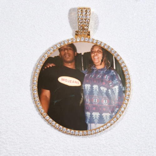 MEDIUM 3D CIRCLE CUSTOM PICTURE PENDANT