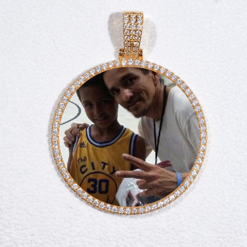 MEDIUM 3D CIRCLE CUSTOM PICTURE PENDANT