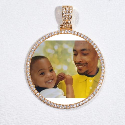 MEDIUM 3D CIRCLE CUSTOM PICTURE PENDANT