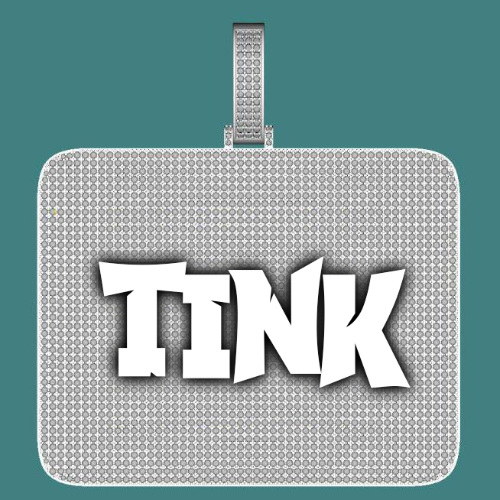 CUSTOM LETTER NECKLACE 3D BIG SQUARE
