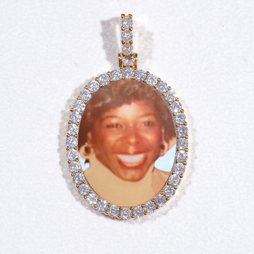 3D Oval Custom Picture Pendant