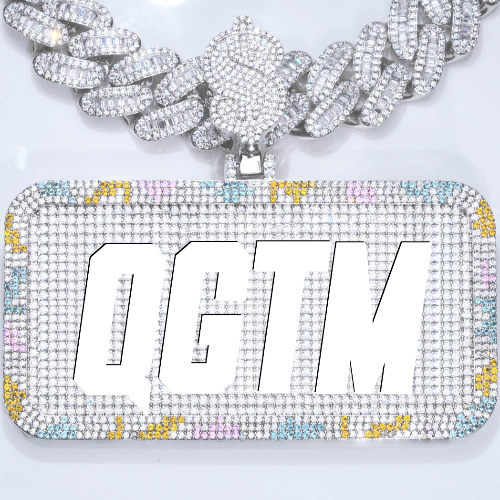 CUSTOM LETTER NECKLACE 3D COLORFUL SQUARE