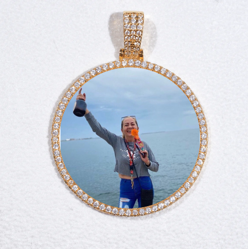 MEDIUM 3D CIRCLE CUSTOM PICTURE PENDANT
