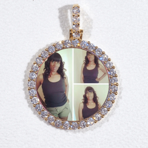 3D CIRCLE CUSTOM PICTURE PENDANT SMALL SIZE