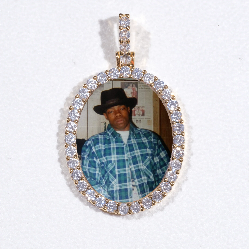 3D Oval Custom Picture Pendant