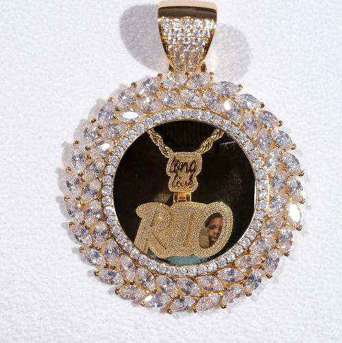 Large 3D Wheat Ear Custom Picture Pendant
