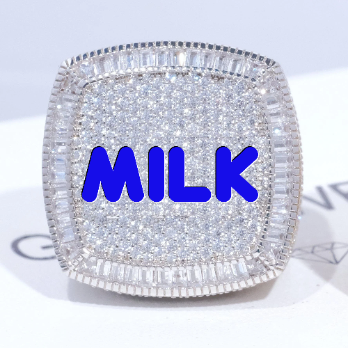 CUSTOM LETTER 3D ICED RING