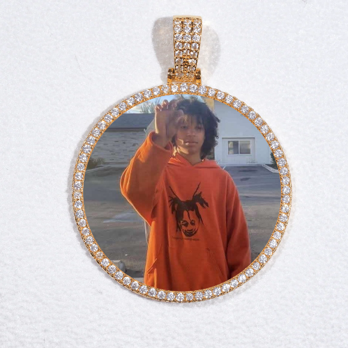 MEDIUM 3D CIRCLE CUSTOM PICTURE PENDANT