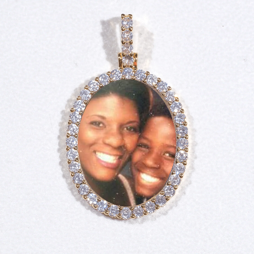 3D Oval Custom Picture Pendant