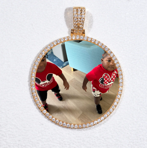 MEDIUM 3D CIRCLE CUSTOM PICTURE PENDANT