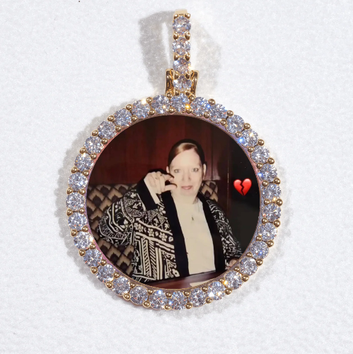 3D CIRCLE CUSTOM PICTURE PENDANT SMALL SIZE