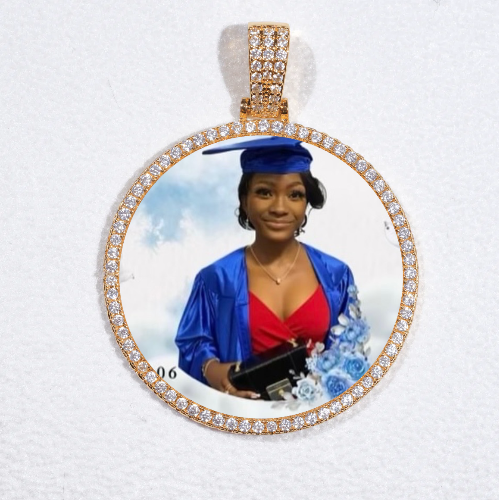MEDIUM 3D CIRCLE CUSTOM PICTURE PENDANT