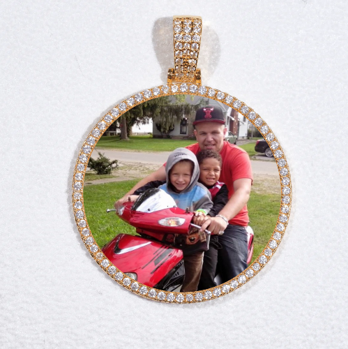 MEDIUM 3D CIRCLE CUSTOM PICTURE PENDANT