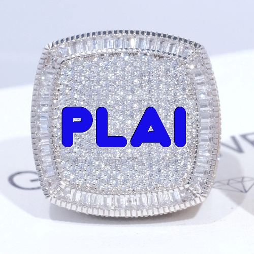 CUSTOM LETTER 3D ICED RING