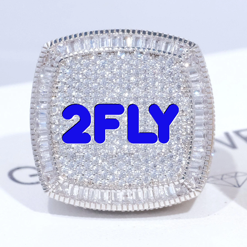 CUSTOM LETTER 3D ICED RING