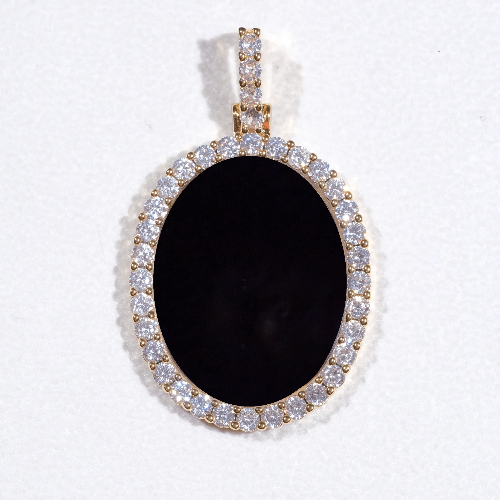 3D Oval Custom Picture Pendant