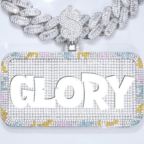 CUSTOM LETTER NECKLACE 3D COLORFUL SQUARE
