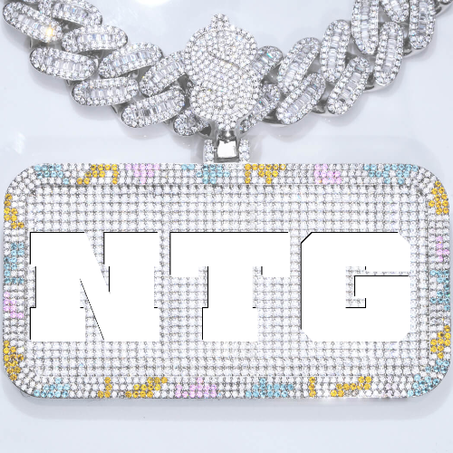 CUSTOM LETTER NECKLACE 3D COLORFUL SQUARE