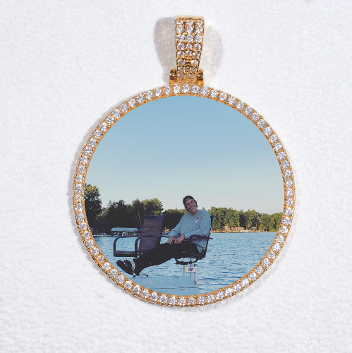 MEDIUM 3D CIRCLE CUSTOM PICTURE PENDANT