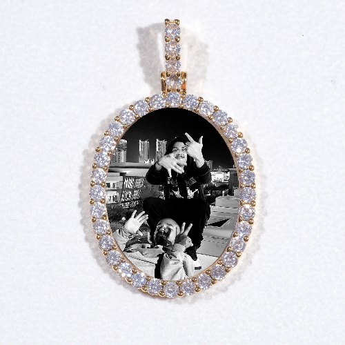 3D Oval Custom Picture Pendant