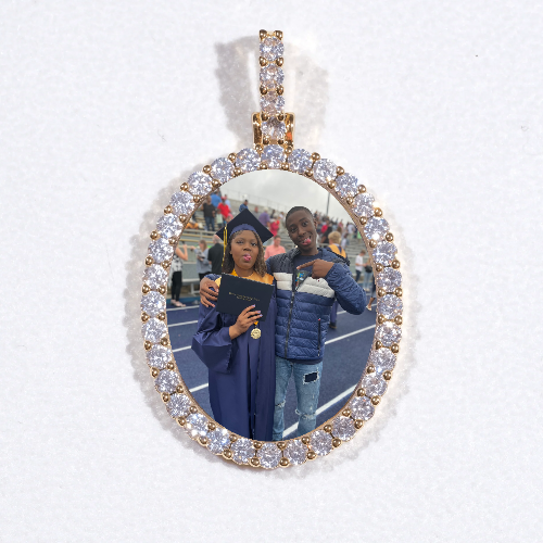 3D Oval Custom Picture Pendant