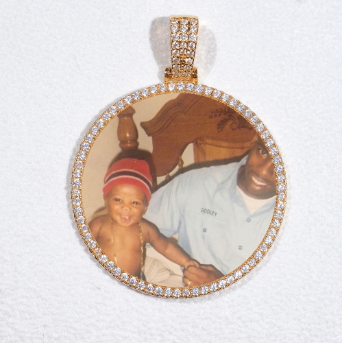 MEDIUM 3D CIRCLE CUSTOM PICTURE PENDANT