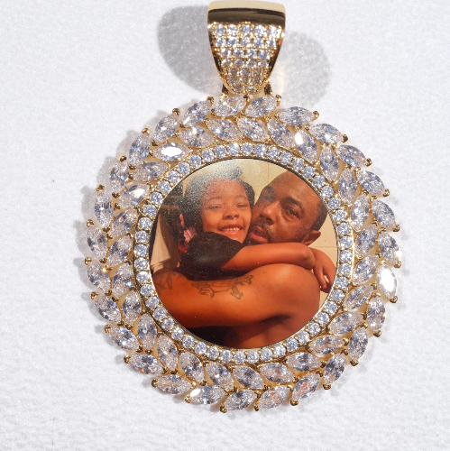 Large 3D Wheat Ear Custom Picture Pendant