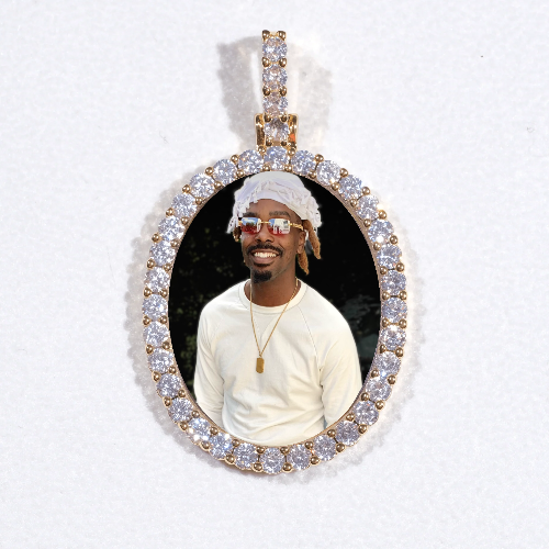 3D Oval Custom Picture Pendant