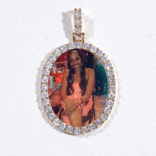 3D Oval Custom Picture Pendant