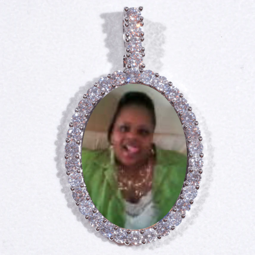 Large 3D Oval Custom Picture Pendant