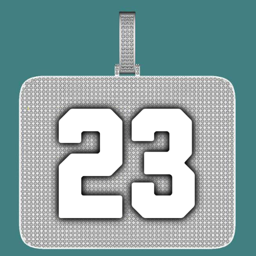 CUSTOM LETTER NECKLACE 3D BIG SQUARE
