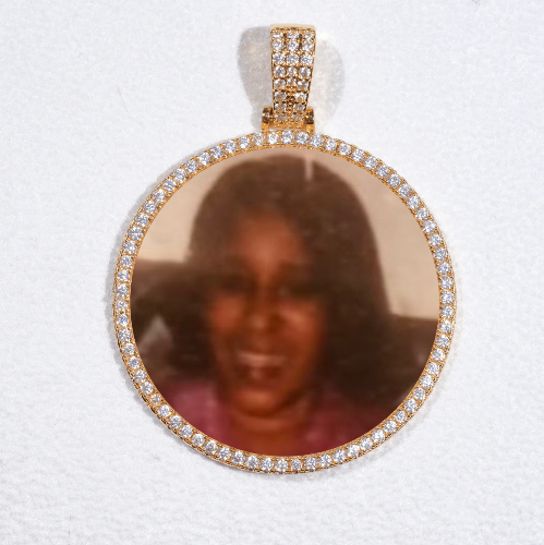 MEDIUM 3D CIRCLE CUSTOM PICTURE PENDANT