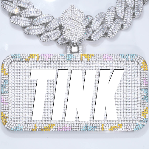CUSTOM LETTER NECKLACE 3D COLORFUL SQUARE
