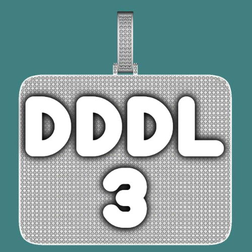 CUSTOM LETTER NECKLACE 3D BIG SQUARE