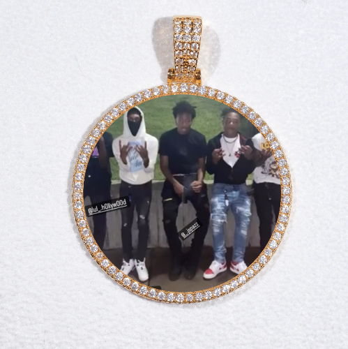 MEDIUM 3D CIRCLE CUSTOM PICTURE PENDANT