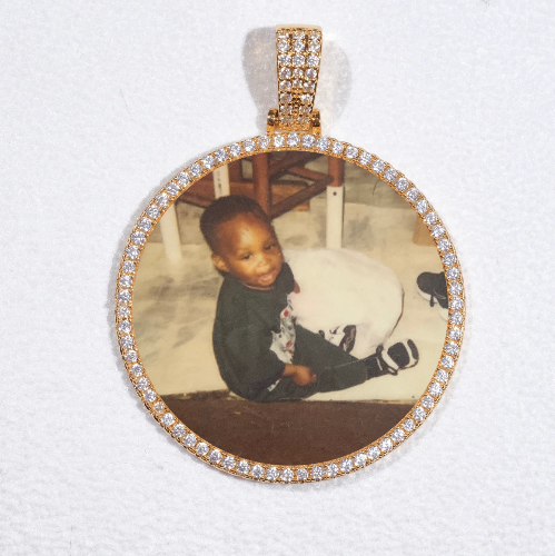 MEDIUM 3D CIRCLE CUSTOM PICTURE PENDANT