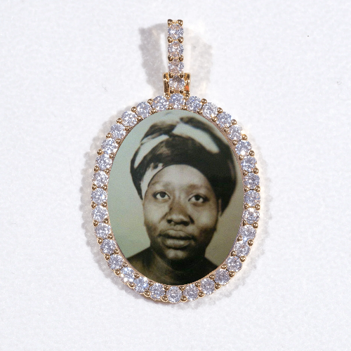 3D Oval Custom Picture Pendant