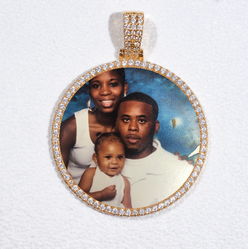 MEDIUM 3D CIRCLE CUSTOM PICTURE PENDANT